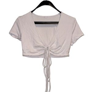 Cropped white top